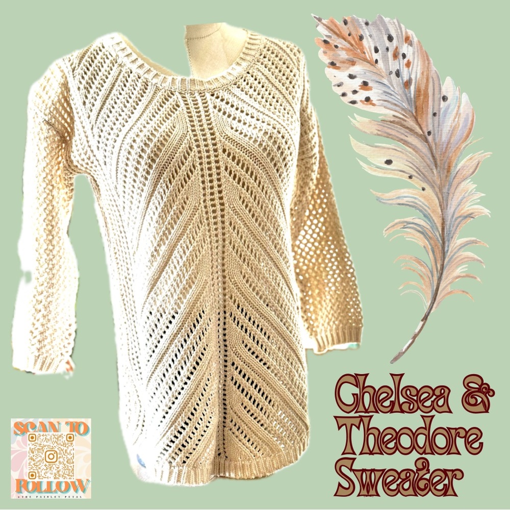 CHELSEA AND THEODORE CREW NECK SWEATER